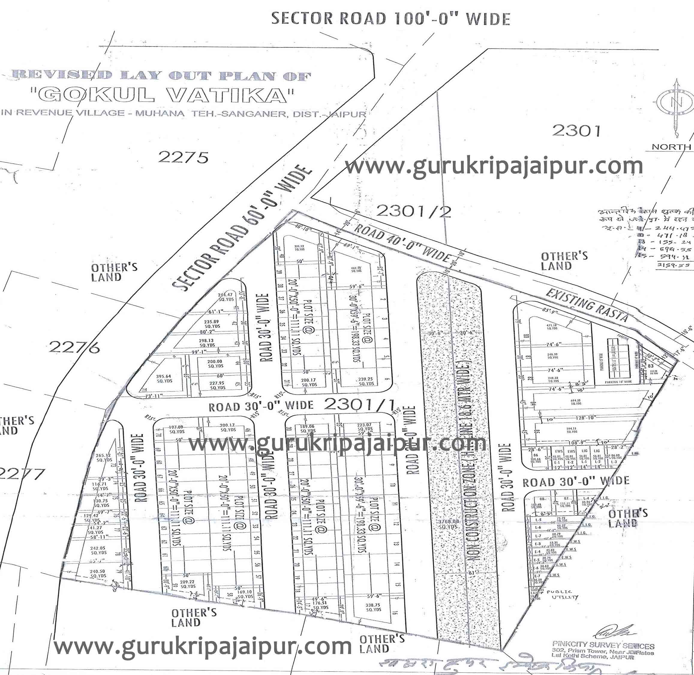 gokul vatika, plots muhana sanganer