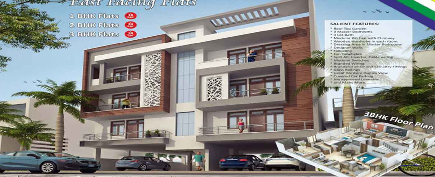 2 3 bhk flats in radha nikunj, the bungalows jaipur