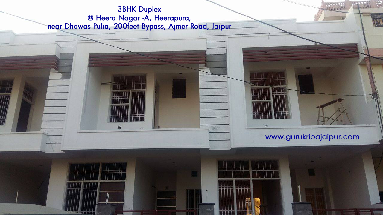 3 bhk duplex house, plots sale prn jaipur