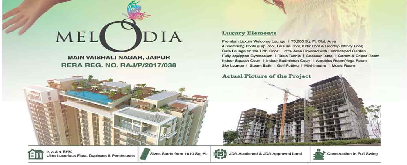 melodia, flats sale vaishali nagar