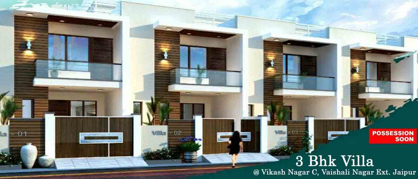 villas for sale in vikas nagar, house for sale in prithviraj nagar jaipur